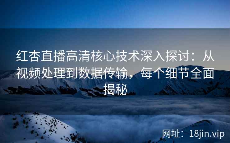 红杏直播高清核心技术深入探讨：从视频处理到数据传输，每个细节全面揭秘